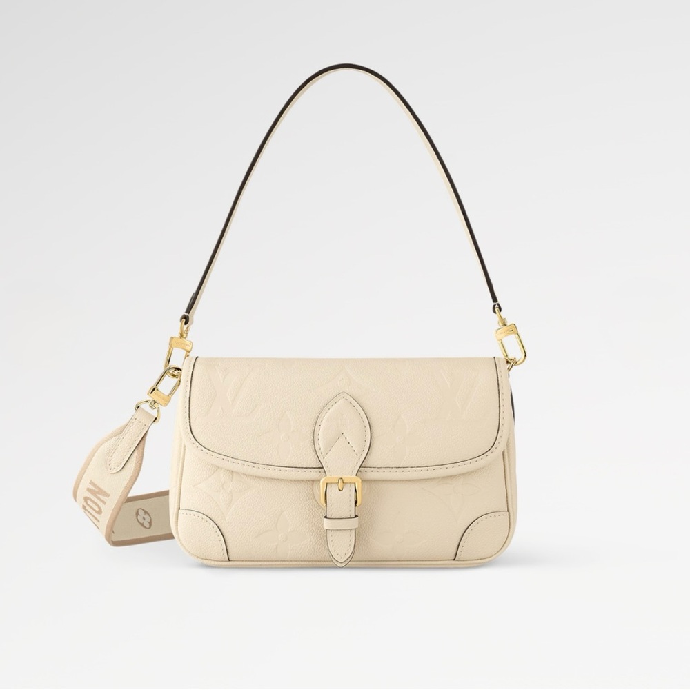 NWT Louis Vuitton Diane Cream Satchel Purse